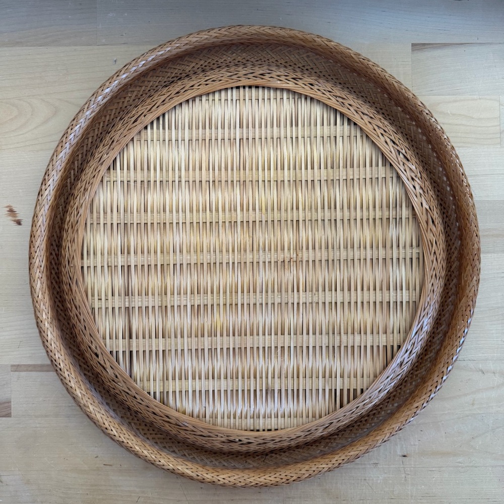 Vintage 70s Wicker Peacock Wall Hanging 14" - Boho Rattan & Cane Folk Art - Picture 7 of 9